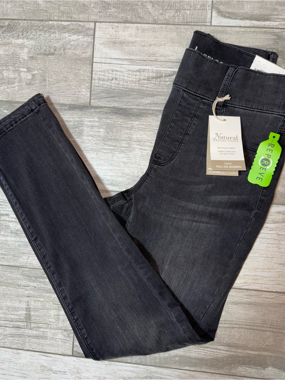 Natural Reflections Charcoal Pull-On Jeggings for Women Size Medium